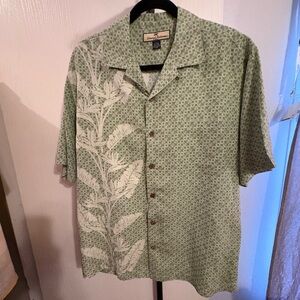 Tommy Bahama Olive Geometric Shirt